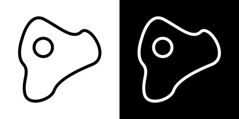 Omelet icons vectors set in stroke line style.