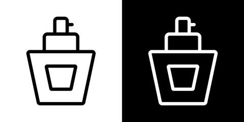 Perfume icons vectors set in stroke line style.