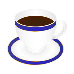 コーヒーの入ったカップのイラスト