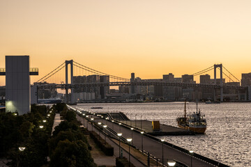 Fototapeta premium 夜の東京 晴海、豊洲の風景