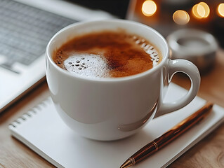 Cozy Coffee Cup Still Life Photo