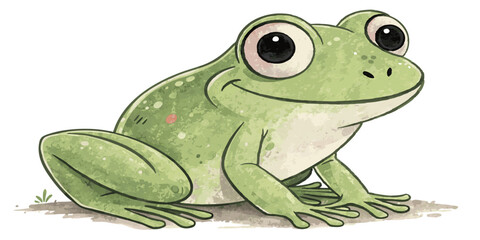 A cartoon frog