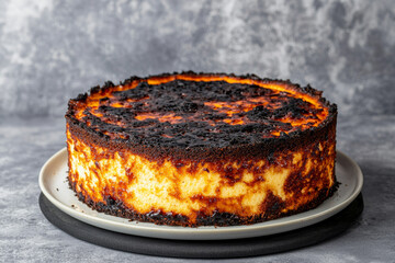 Burnt Cake looks awful. overcooked cake is culinary disaster and inedible