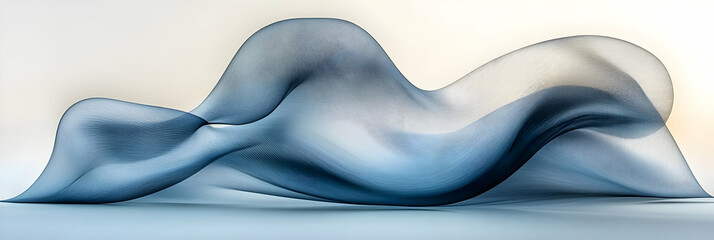 Fototapeta premium Abstract 3D Blue Wave Background