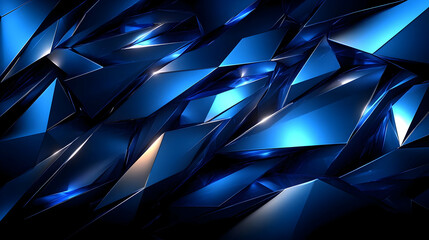 Obraz premium Abstract 3D Blue Crystal Background