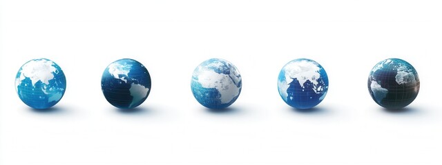 World Globes Representing Global Connectivity and Interconnectedness in Digital Age