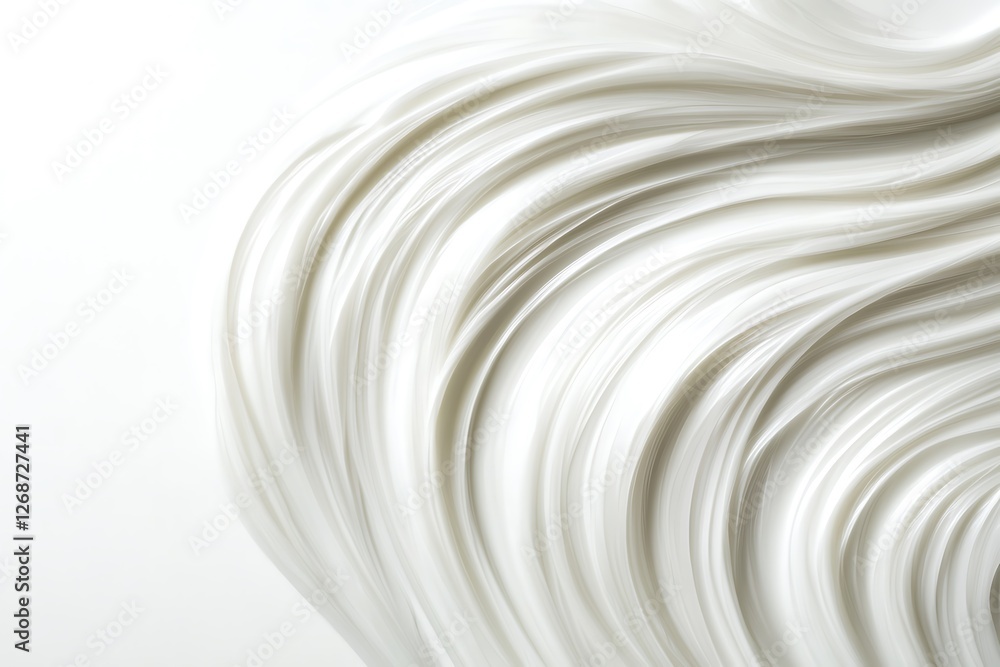 Poster abstract background with smooth lines in orange and white colors, digitally generated image