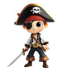 3d pirate with a sword