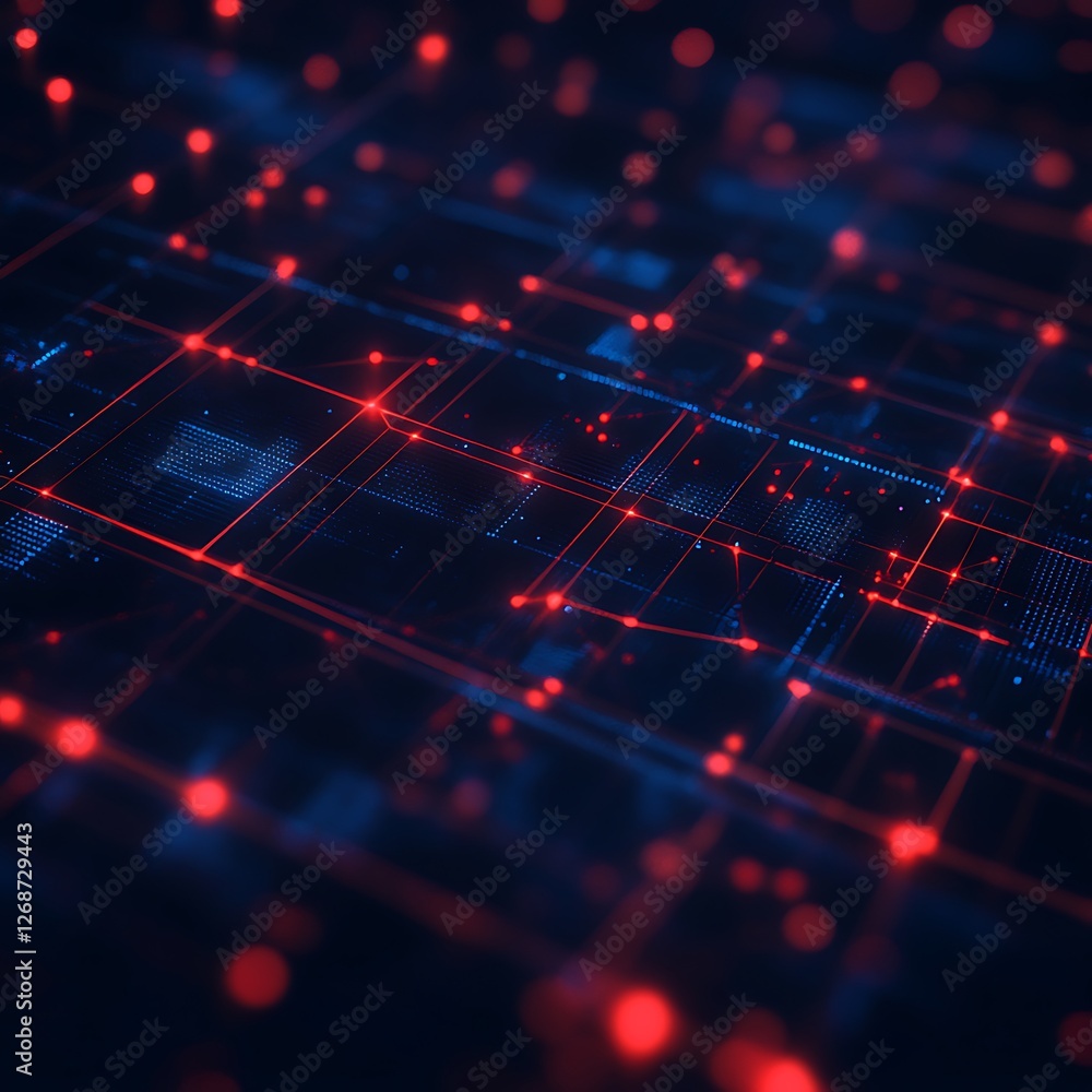 Aufkleber abstract digital technology background. network connection concept.