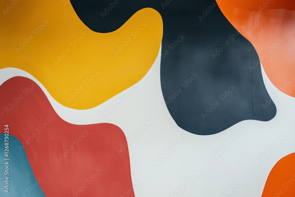 Wall mural an abstract wallpaper with flowing shapes and vibrant colors creating a dynamic visual effect