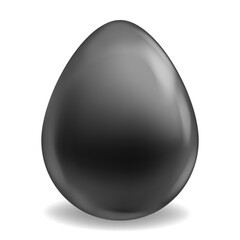 Easter egg black colorful, realistic 3D