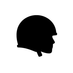 Motorcycle Helmet Silhouette: A strong and stylish silhouette of a person wearing a motorcycle helmet, ideal for concepts related to safety, speed, and adventure.