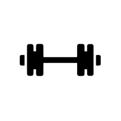 Black and White Dumbbell Icon: A simple, minimalist illustration of a dumbbell, rendered in black and white. The iconic image represents fitness, strength, and determination.