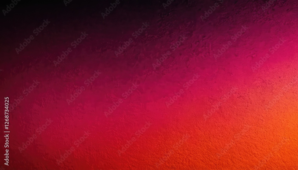 Poster dark red orange grainy gradient on black background wide banner size noise texture effect copy space
