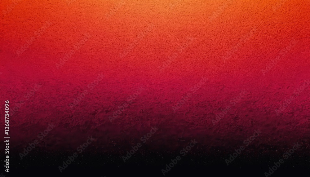 Poster dark red orange grainy gradient on black background wide banner size noise texture effect copy space