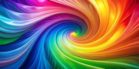 Abstract Rainbow Background, Generative AI Art, Colorful Swirls, Digital Painting, Modern Architecture