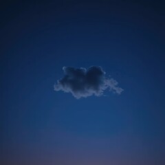 A lone cloud drifts across the midnight sky with an air of mystery, lunar light, dreamy, cosmic