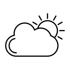 Sun And Cloud Icon