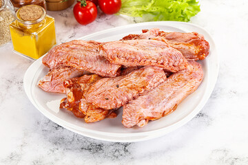Marinated Duck wings for barbecue