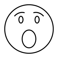 Fototapeta premium Surprise Emoji Icon