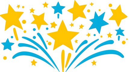 Bright Stars and Colorful Explosions for Celebration and Fun