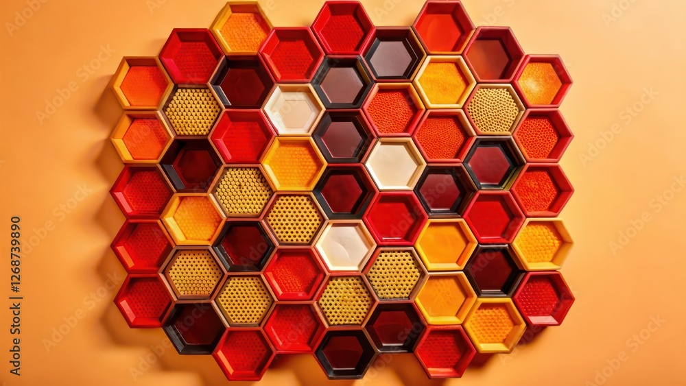 Poster abstract hexagon pattern background