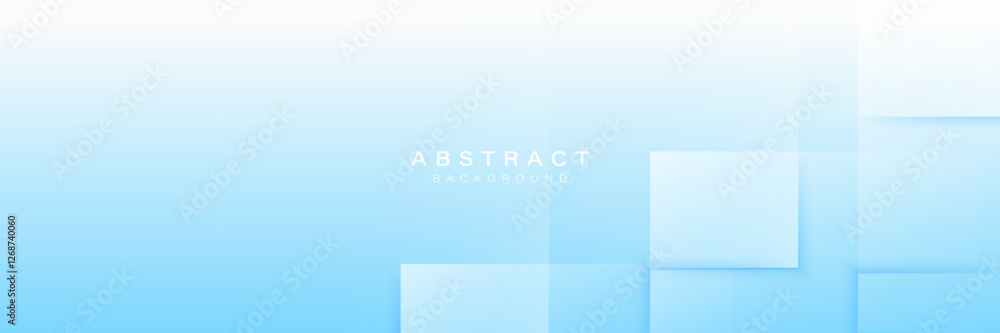 Aufkleber minimalist abstract blue gradient background with geometric shapes