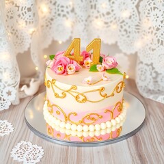 41st Birthday Cake