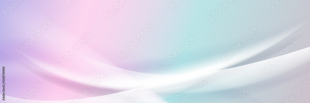 Poster Soft Pastel Abstract Wave Background with Smooth Gradient