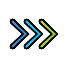 Obraz premium Arrow icon colorful design