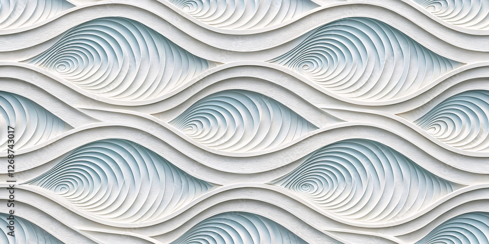 Poster abstract wavy silk texture with soft curves and light design