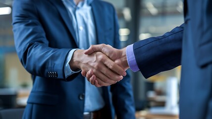 Businessman handshake for teamwork of business merger and acquisition,successful negotiate,hand shake