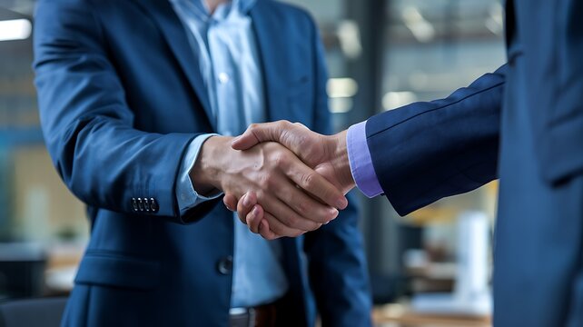 Businessman handshake for teamwork of business merger and acquisition,successful negotiate,hand shake