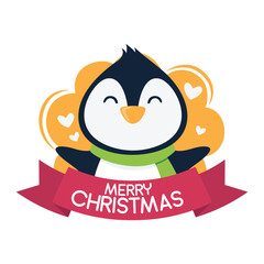 Merry christmas illustration design