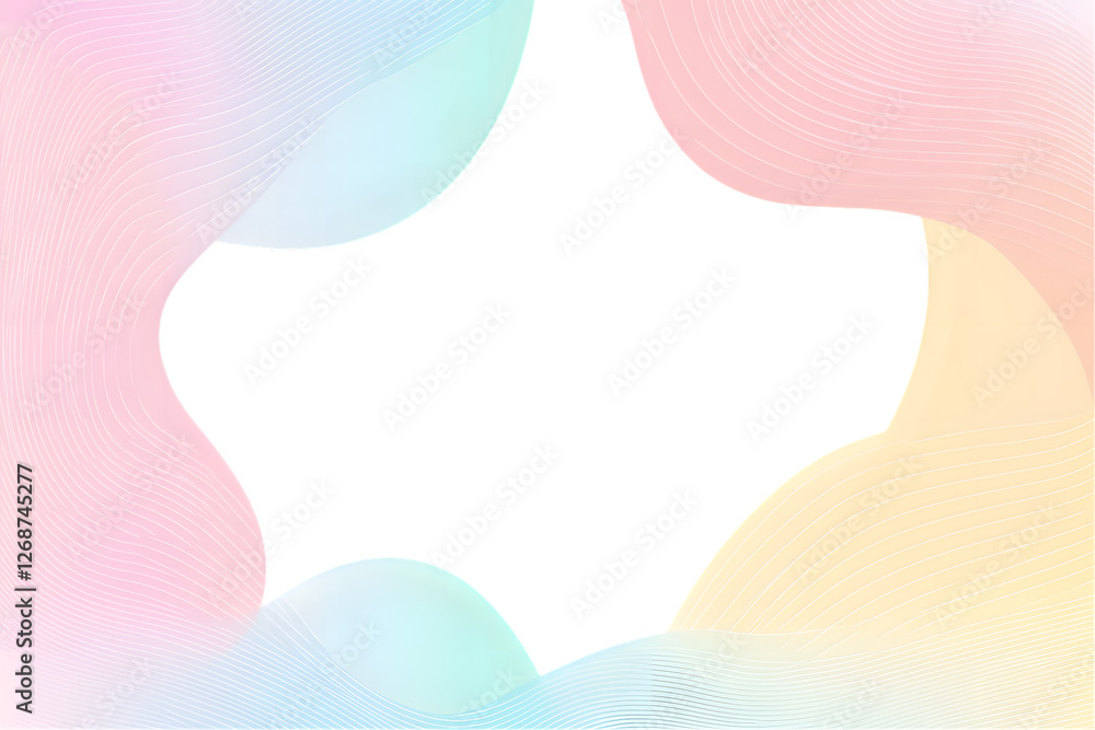 Poster abstract pastel background with a black star shape in the center. the background features soft, swir