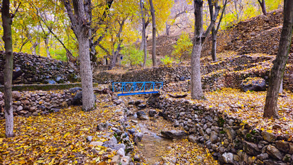 Autumn in Hawraman Takht unfolds a stunning landscape, where vibrant colors paint a mesmerizing...