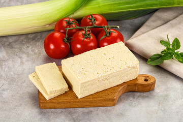 Soya vegan tofu cheese brick