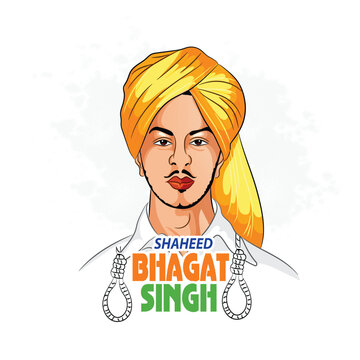 Birth day of 28 September-Nation Hero and Freedom Fighter Bhagat Singh for Independence Day Background.