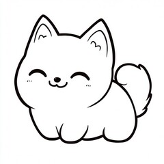 Naklejka premium white vertebrate facial expression line art cat cartoon snout clip art felinae felidae