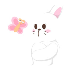 Rabbit and butterfly 
