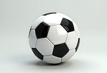 Classical football or soccer ball on white
