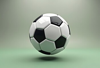 Fototapeta premium Classical football or soccer ball on white 