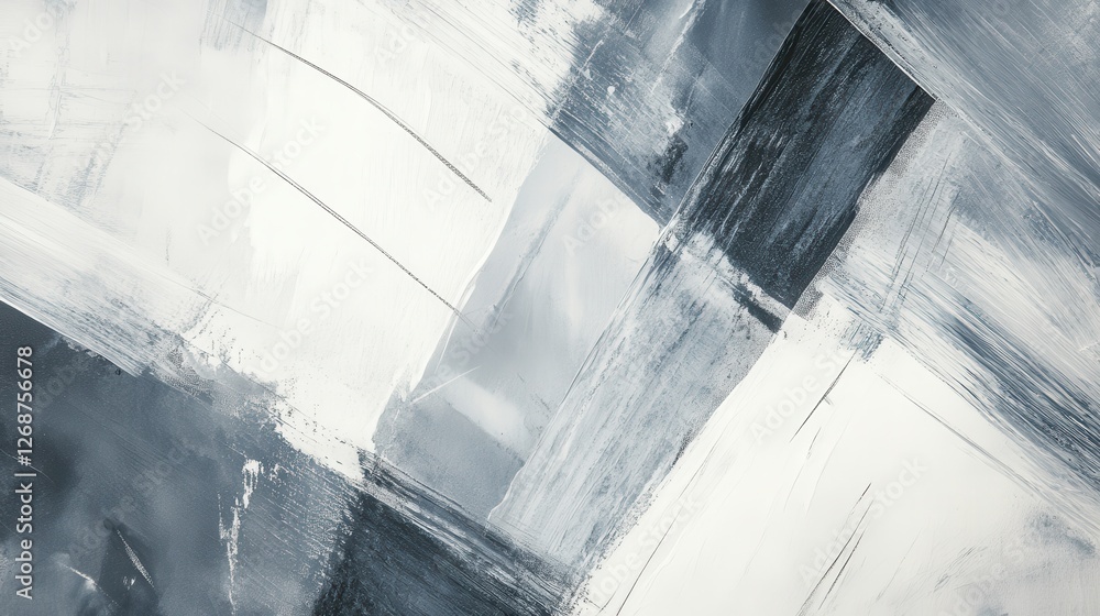 Poster pencil strokes create a delicate abstract composition in pastel gray tones showcasing soft textures 