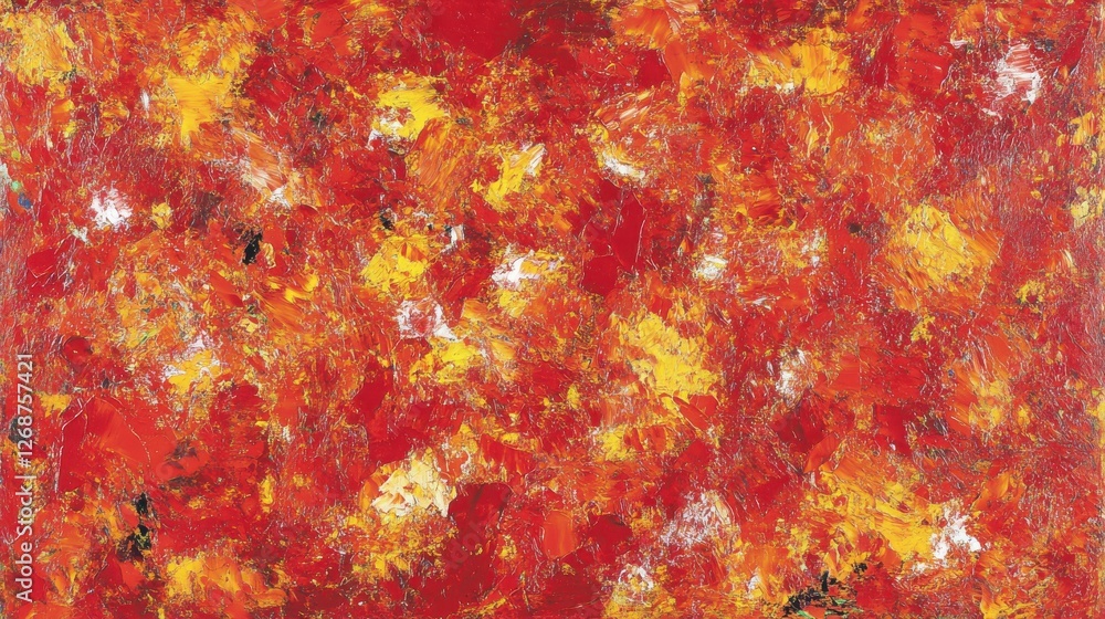 Poster vibrant strokes of fiery red and orange create a dynamic abstract composition full of energy and emo