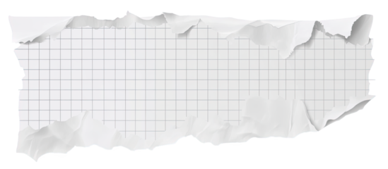 Creative paper texture with torn edges and grid pattern for background use in design projects