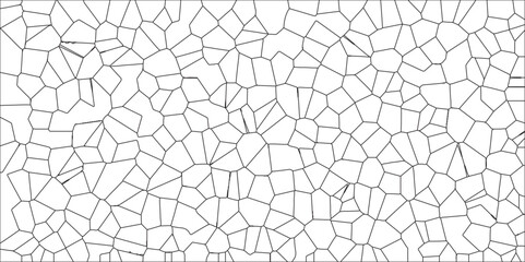 Obraz premium Abstract mosaic polygonal and tiles wallpaper background. Black & white broken quartz stained glass & seamless pattern vintage background. Light gray and white Broken Stained Glass Background with Whi