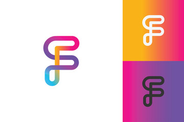 F letter  logo Design, Logo Design graphic Conception, logo icon template graphic art, vector illustration design.