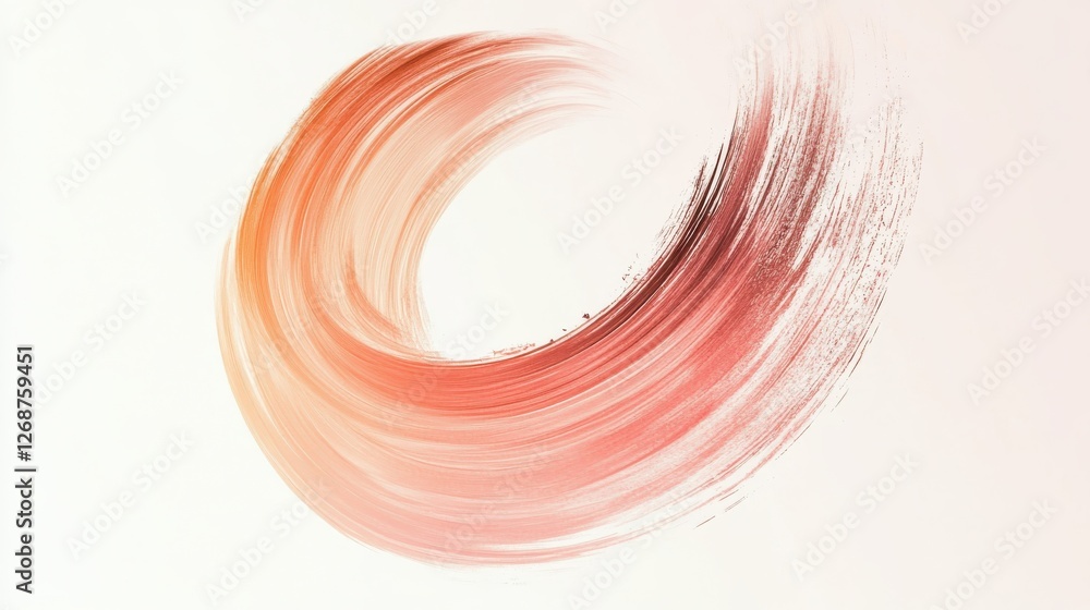 Fototapete minimalist pencil strokes create an elegant circular design on a blank canvas