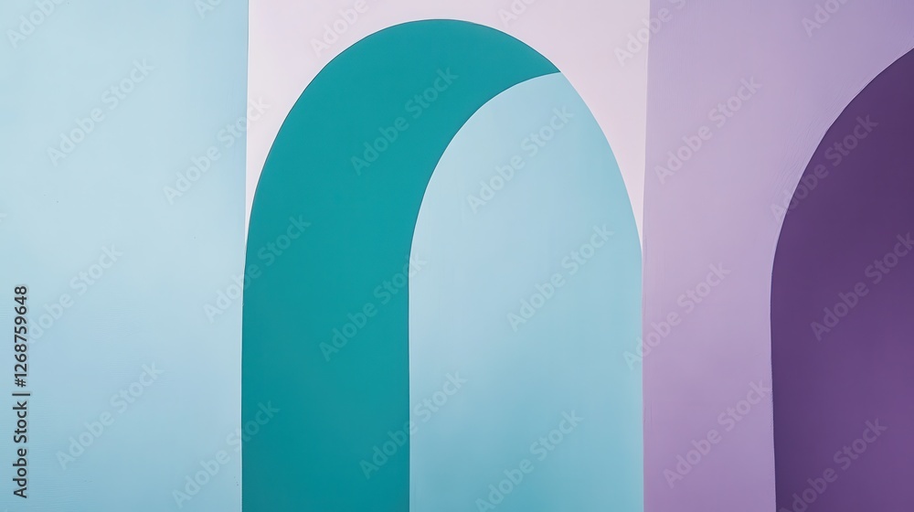 Poster minimalist pencil strokes create serene arcs in muted tones portraying a modern artistic expression