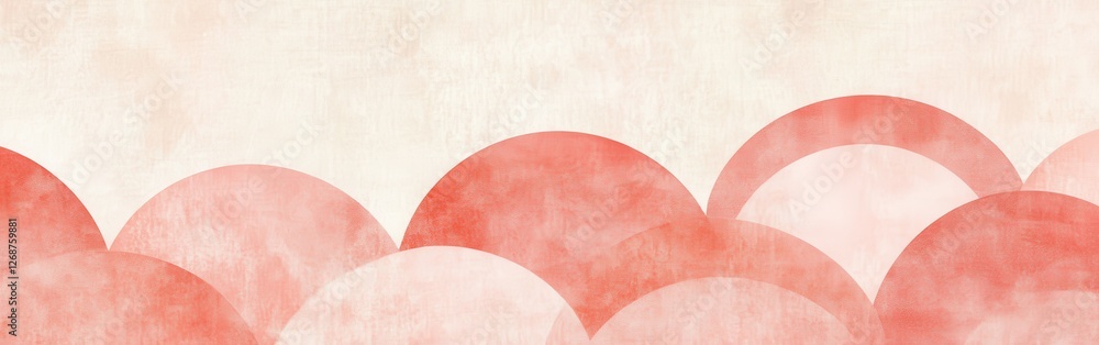 Poster minimalist monochromatic pattern featuring soft muted circles in a calming design
